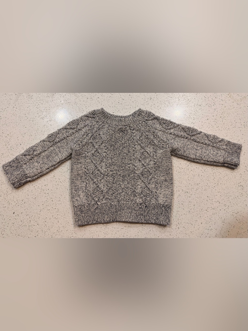 GAP BabyCable Grey Knit Toddler Sweater